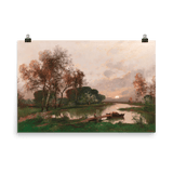 "A Landscape on the Pond" Art Print - Lone Fox