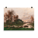 "A Landscape on the Pond" Art Print - Lone Fox