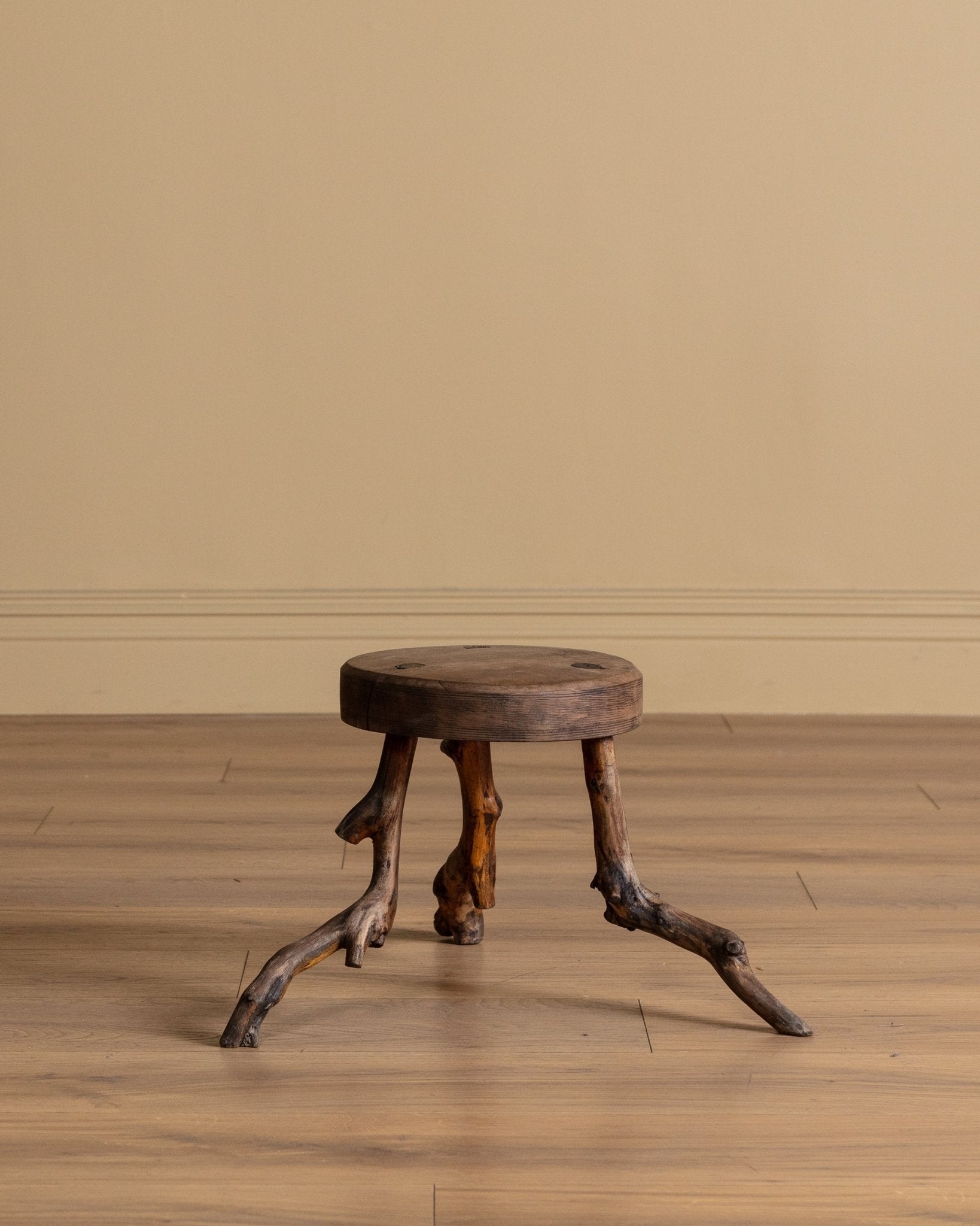 Alpine Vine Wood Stool, Switzerland, 1960s – Lone Fox