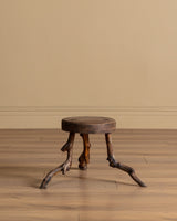 Alpine Vine Wood Stool, Switzerland, 1960s - Lone Fox