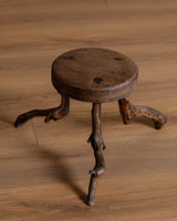 Alpine Vine Wood Stool, Switzerland, 1960s - Lone Fox