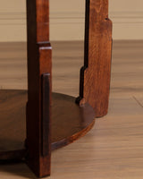 Amsterdam School Dutch Art Deco Oak Side Table, Netherlands, 1920s - Lone Fox
