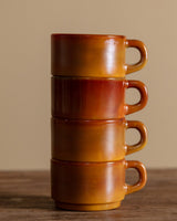 Arcopal Volcan Espresso Cups, France, 1970s (Set of 4) - Lone Fox