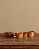 Arcopal Volcan Espresso Cups, France, 1970s (Set of 4) - Lone Fox