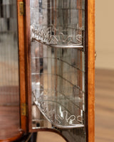 Art Deco Burl Bar Cabinet w/ Ebonized Legs, Italy, 1930's - Lone Fox