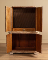 Art Deco Cerused Oak Four Door Hutch, France, 1940s - Lone Fox