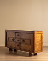 Art Deco Mahogany Sideboard Attributed to Gaston Poisson, France, 1940's - Lone Fox