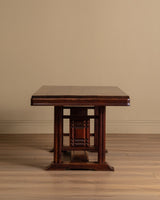 Art Deco Oak Dining Table / Desk Manner of Charles Dudouyt, France, 1940s - Lone Fox