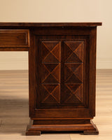 Art Deco Oak Executive Desk by Charles Dudouyt, France, 1940's - Lone Fox