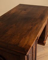 Art Deco Oak Executive Desk by Charles Dudouyt, France, 1940's - Lone Fox