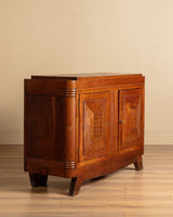 Art Deco Oak Two Door Server, Manner of Charles Dudouyt, France, 1940's - Lone Fox