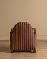 Art Deco Striped Oak Lounge Chair, France, Circa 1920s (2 available) - Lone Fox