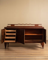 Art Deco Three-Door Oak Sideboard, France, 1940s - Lone Fox