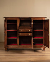 Art Deco Walnut Cabinet Manner of Charles Dudouyt, France, 1940s - Lone Fox