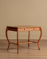 Art Nouveau Oak Writing Table with Cabriole Legs, Early 20th Century - Lone Fox