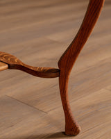 Art Nouveau Oak Writing Table with Cabriole Legs, Early 20th Century - Lone Fox