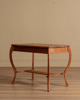 Art Nouveau Oak Writing Table with Cabriole Legs, Early 20th Century - Lone Fox