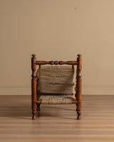 Audoux & Minet Beech and Rope Lounge Chair, France, 1950s (2 Available) - Lone Fox
