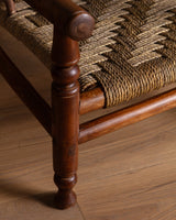 Audoux & Minet Beech and Rope Lounge Chair, France, 1950s (2 Available) - Lone Fox