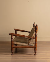 Audoux & Minet Beech and Rope Sofa, France, 1950s - Lone Fox