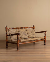 Audoux & Minet Beech and Rope Sofa, France, 1950s - Lone Fox