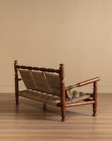 Audoux & Minet Beech and Rope Sofa, France, 1950s - Lone Fox