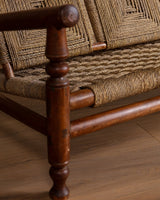 Audoux & Minet Beech and Rope Sofa, France, 1950s - Lone Fox