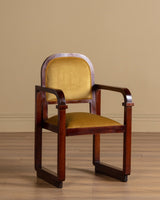 Austrian Secessionist Style Mahogany Chair, Vienna, 1920's (2 Available) - Lone Fox