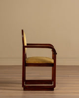 Austrian Secessionist Style Mahogany Chair, Vienna, 1920's (2 Available) - Lone Fox
