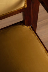 Austrian Secessionist Style Mahogany Chair, Vienna, 1920's (2 Available) - Lone Fox