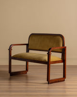 Austrian Secessionist Style Mahogany Settee, Vienna, 1920's - Lone Fox