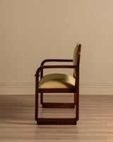 Austrian Secessionist Style Mahogany Settee, Vienna, 1920's - Lone Fox