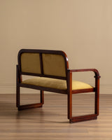Austrian Secessionist Style Mahogany Settee, Vienna, 1920's - Lone Fox