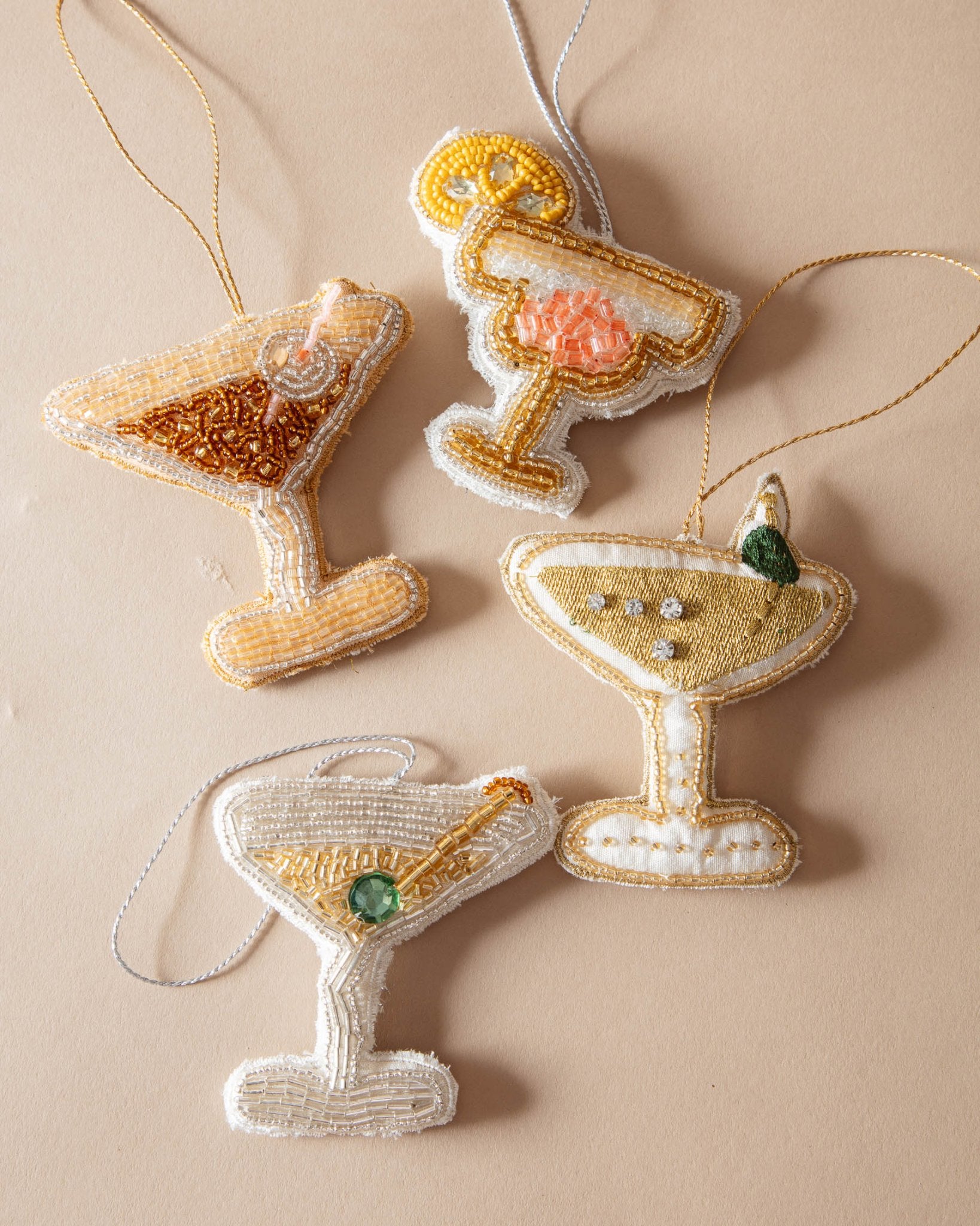 Beaded Cocktail Ornaments – Lone Fox