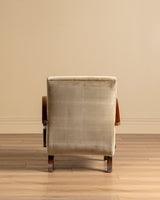Bentwood Lounge Chair in Ochre Belgian Velvet, Czechoslovakia, 1960s - Lone Fox