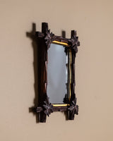 Black Forest Twig Mirror with Carved Leaf Corners, Germany, 19th Century - Lone Fox