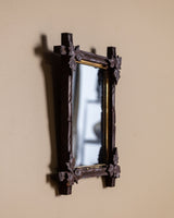 Black Forest Twig Mirror with Carved Leafs, Germany, 19th Century - Lone Fox