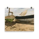 "Boats On The Beach, Valencia" Art Print - Lone Fox