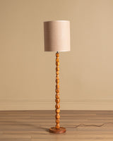 Brutalist Carved Pine Floor Lamp, Scandinavia, 1970's - Lone Fox