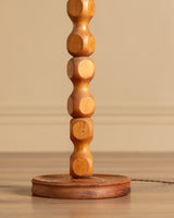 Brutalist Carved Pine Floor Lamp, Scandinavia, 1970's - Lone Fox