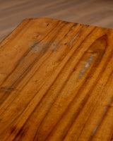 Brutalist Rustic Wood Dining Set w/ 6 Stools, 1960's - Lone Fox