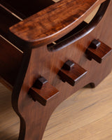 Brutalist Solid Mahogany Armchairs, Belgium, 1960's (2 Available) - Lone Fox