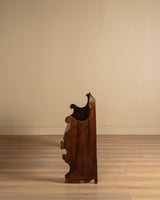 Carved Wood Scroll-Arm Bench, Belgium, Late 19th Century - Lone Fox
