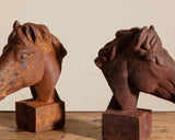 Cast Iron Horse Head Statue w/ Rust Patina - Lone Fox