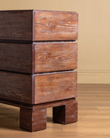 Cerused Dark Oak Six-Drawer Dresser, France, 1950's - Lone Fox