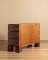 Cerused Dark Oak Six-Drawer Dresser, France, 1950's - Lone Fox