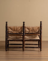 Charles Dudouyt Rope and Wood Bench, France, 1940s - Lone Fox