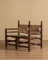 Charles Dudouyt Rope and Wood Bench, France, 1940s - Lone Fox