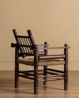 Charles Dudouyt Wood and Rope Armchair, France, 1950s - Lone Fox