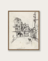 "City Sketch in Pencil" Art Print - Lone Fox